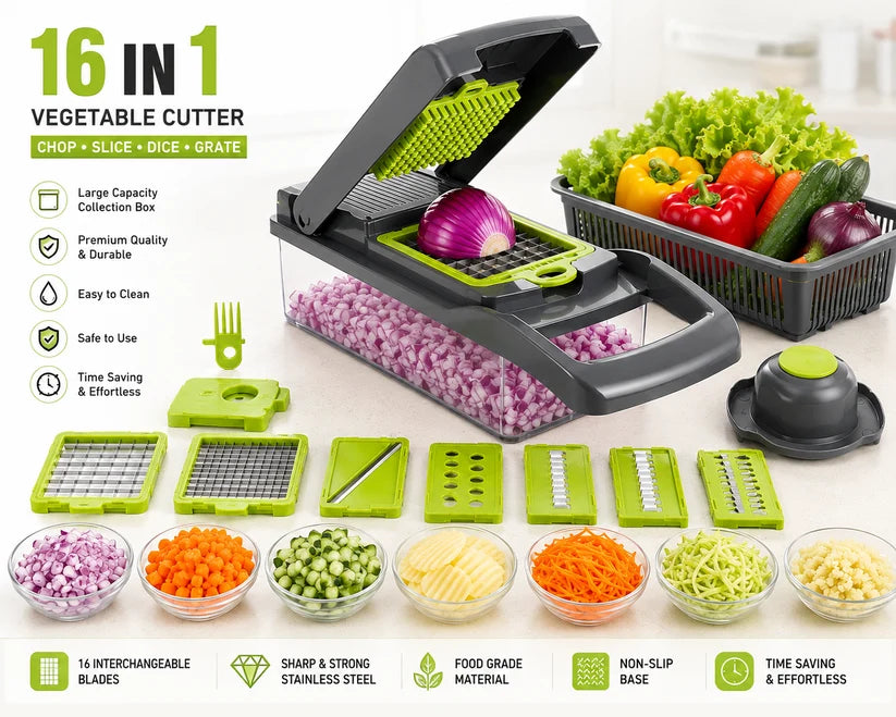 16-in-1 Vegetable Cutter & Sliccer