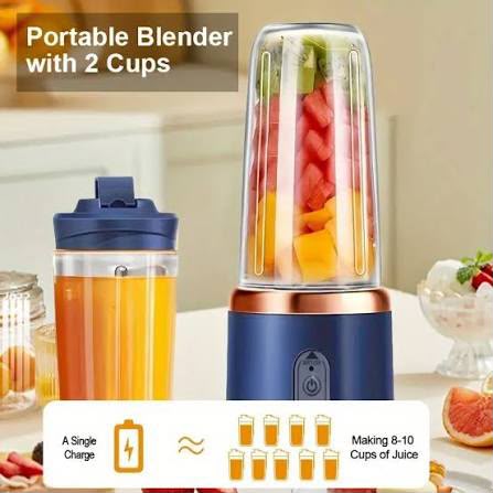 Portable Rechargeable Juicer Blender 2-in-1